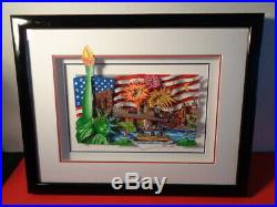 Charles Fazzino Signed & Numbered 3/150 DX Sweet Land of Liberty Sericel WithCOA