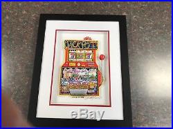 Charles Fazzino Slots of Fun 3-D Art Signed & Number Deluxe Edition Framed