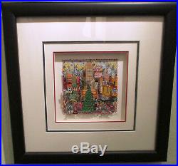 Charles Fazzino The Plaza at Christmas 3D Art Signed and Numbered 100/450 DX