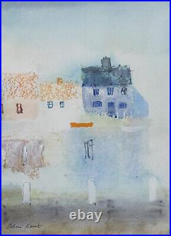 Colin Kent RI (b. 1934) Framed Contemporary Mixed Media, Harbourside Cottages
