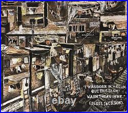Collage Hardboard Slums/Shanty Towns In Mumbai Mixed Media