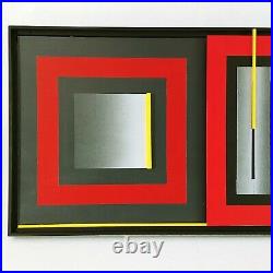 Contemporary Abstract Art 3d Wall Sculpture Construction Relief by Mike Collins