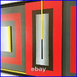 Contemporary Abstract Art 3d Wall Sculpture Construction Relief by Mike Collins