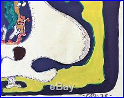 Cuban Art. Painting by Fuster. Untitled, 1975. Mixed media on paper. Signed