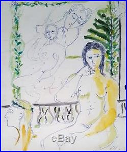 Cuban Art. Painting by Mariano Rodriguez. Mujer sentada, ca. 1943. Mixed media