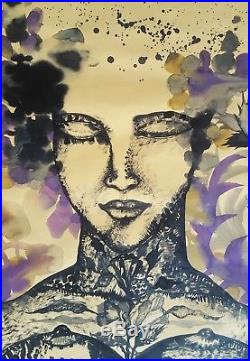 Cuban Art. Painting by Zaida Del Rio. La Aurora, 1999. Mixed media on cardboard
