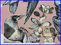 DAVID BROMLEY Birds Mixed Media on Paper 92cm x 107cm