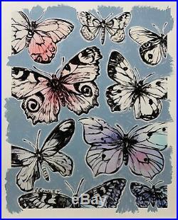 DAVID BROMLEY Butterflies Mixed Media on Paper 107cm x 87cm