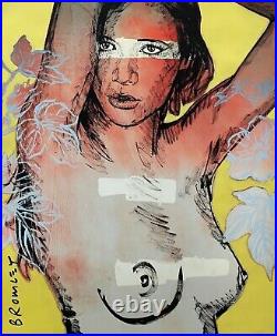 DAVID BROMLEY Nude Series Laura Mixed Media on Card 88cm x 73cm