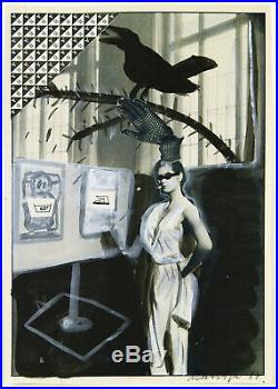 DDR-Kunst. Untitled, 1987. Übermalung von Oskar MANIGK (1934 D), handsigniert