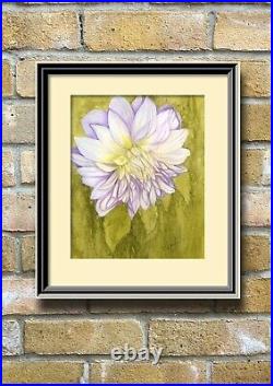 Dahlia Summer Flower, an Original Floral Mixed Media Painting