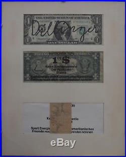 Dillinger v. Joseph Beuys Signiert Dollarnoten Moderne Kunst Fluxus (beu0108)