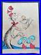 Dr. Seuss Drawing on paper (Handmade) signed and stamped mixed media Vintage Art