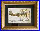 English Fighter Plane 1917 Glass Framed Mixed Media Collage Art