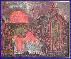 Figueirdo Sobral 1970s Abstract Mixed Media Important Portuguese Modernist