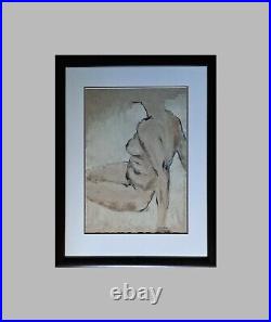 Fine Art Large Framed, Double Mount Nude Study 2006 Mixed Media 66 X 86cm
