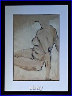 Fine Art Large Framed, Double Mount Nude Study 2006 Mixed Media 66 X 86cm