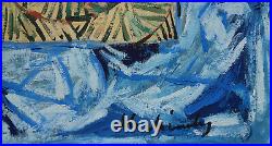 Fine unique painting Expressive abstract composition, signed Alechinsky