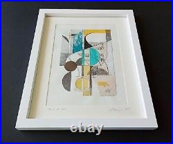 Framed Abstract Collage Mixed Media Art by Ghilian Hagen