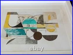 Framed Abstract Collage Mixed Media Art by Ghilian Hagen