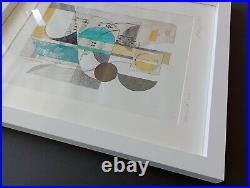 Framed Abstract Collage Mixed Media Art by Ghilian Hagen