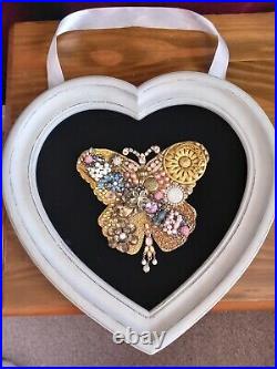 Framed Jewellery Butterfly Collage Art Handmade