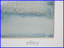 Frances Kornbluth Signed Mixed Media & Collage-Abstract New England Seascape