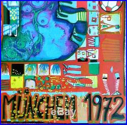 Friedensreich Hundertwasser Olympics Munich 1972 signed mixed media Regentag