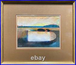 Geoffrey Key Original Painting Northern Artist The Lake 1980