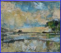 Glaslyn Estuary. Original mixed media by listed Welsh artist Howard Coles RCA