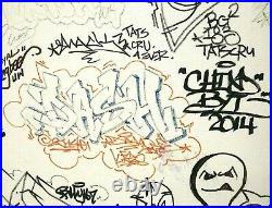 Graffiti Urban Street Art Multi Tag Crash Dash Chinobyi Original M/m Canvas