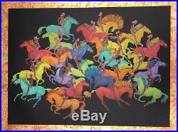 Guillaume Azoulay 1/1 Large Unique Mixed Media Over 20 Hand Colored Horses