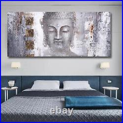 Hand Painted Original Acrylic Painting on Canvas, Textures Mixed Media 26 x60