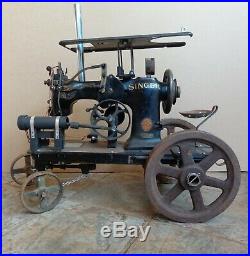 Handmade Steampunk Sewing Machine Steam Engine Locomotive Tractor Sculpture
