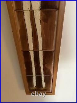 Harris Strong Tall Man 36 Tile Art HS-645 Signed Wall Hanging Mid Century Mod