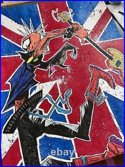 Hobie Brown Spider-Punk AKA Spider-Man Mixed Media Art On 11x14 140lb Stock