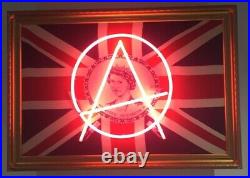Illuminati Neon Anarchy Liz 1953 Queen Elizabeth Celebratory Coronation Flag