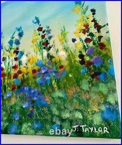 In The Morning Air Longer Length Floral Colourful Painting Jennifer TAYLOR