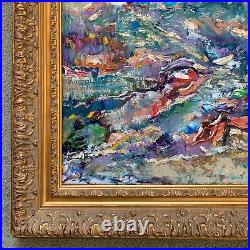 Inspired, 26x30, Original Abstract Oil Mixed Media Painting, Framed, Gold