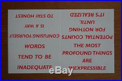 JENNY HOLZER, Triusm-Stickers, 1999, Multiple, edition of 600, RARE
