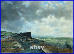 JIM ROBINSON (20th Century) Mixed Media Painting of Otley Chevin, West Yorkshire