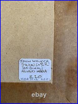 JOHN WALKER Swinger mixed media original gallery framed signed