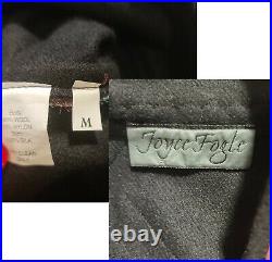 JOYCE FOGLE FIBER ARTS Shibori Dyed Silk On Wool One-Of-A-Kind Art Wear Vest M