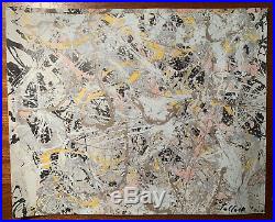 Jackson Pollock Original Signed Mixed Media Painting
