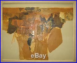 James Grabowski'80s Abstract Mixed Media Collage Listed Connecticut Artist