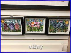 James Rizzi 3-D Artwork Moo Cow Signed & Numbered 2000 Framed