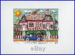 James Rizzi Country House 3-D Construction Lithograph