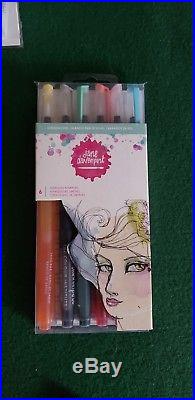 Jane Davenport Mixed Media Lot of 10! Acrylic Stamp sets, Mermaid markers, Ink+