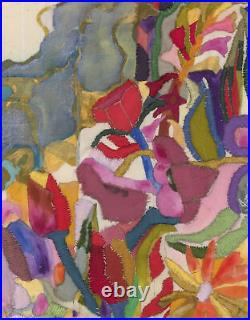 Jane Sidoli Framed 20th Century Mixed Media, Technicolour Flower
