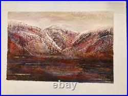 Janet Rodgers Original Textured Abstract Mixed Media Purple/White Evening Light